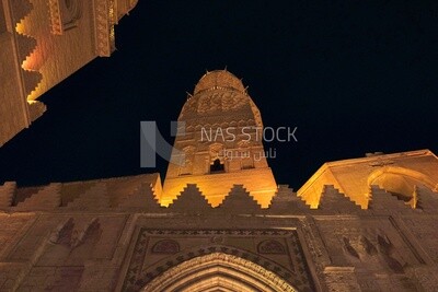Mosque in Al Moez street, performing the obligatory prayer in the mosque, worship and draw close to God