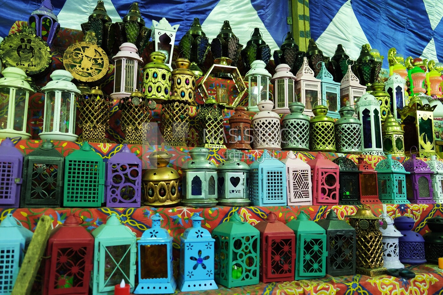 Store in the street sells lanterns, Sayeda Zainab, Ramadan Kareem