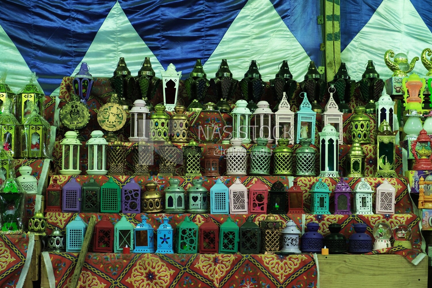 Store in the street sells lanterns, Sayeda Zainab, Ramadan Kareem