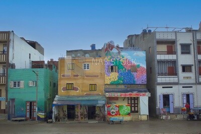 Wonderful picture of drawings on one of the houses