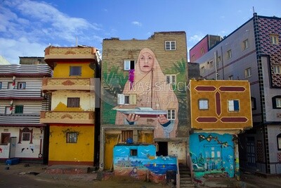 Picture of a group of houses with different designs
