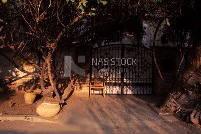 Entrance to a garage for a house in Maadi