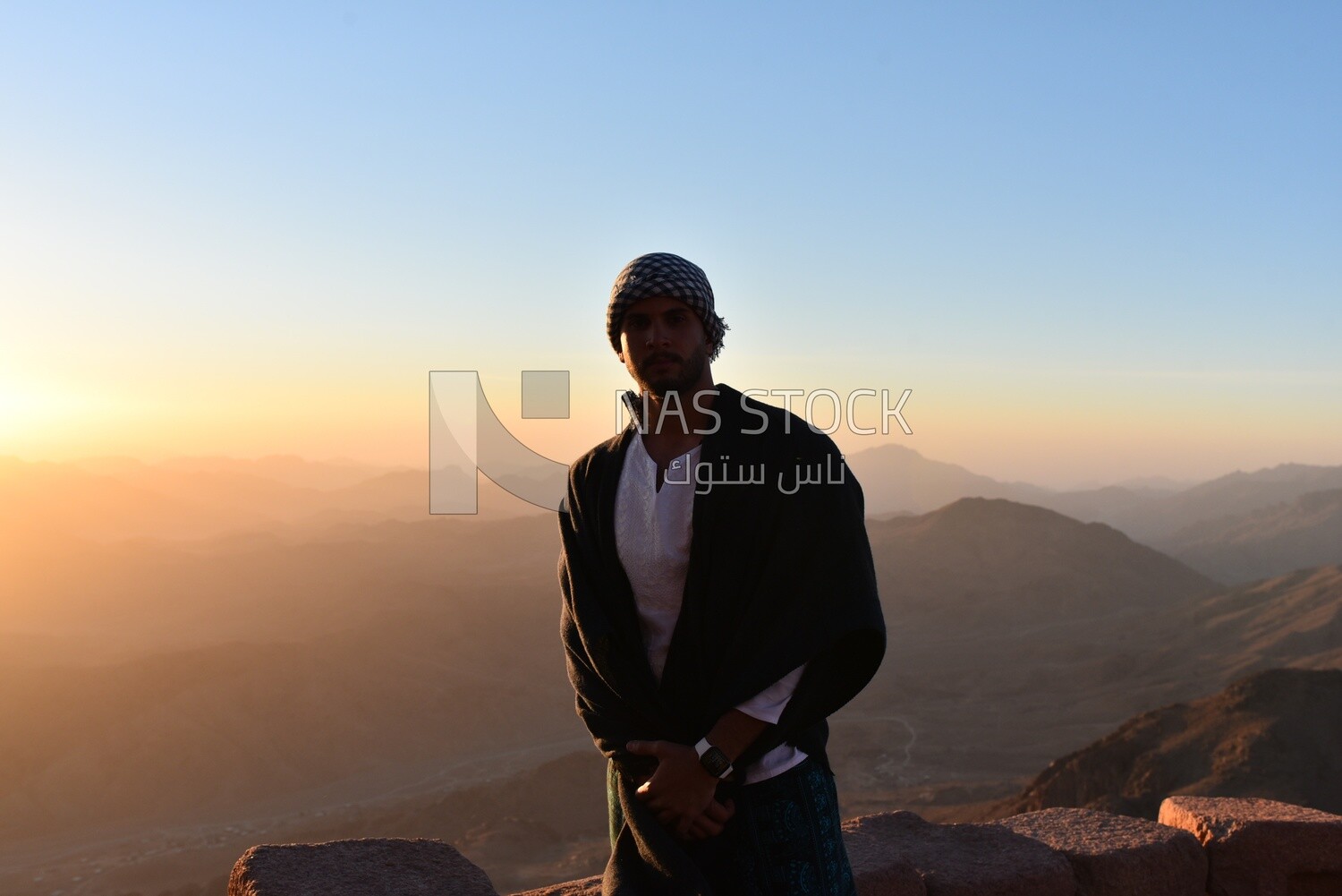 Young man on a camping trip