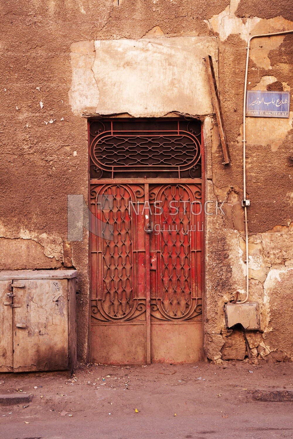 Entrance to an old house in the Bab al-Wazir neighborhood of Cairo, Egypt