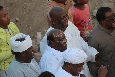 Dark-skinned men from Aswan,Egypt