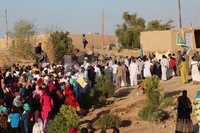 Group of people gathered to celebrate,Aswan ,Egypt