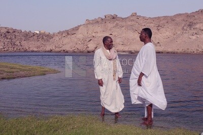 Two Nuba friends in Aswan,Egypt