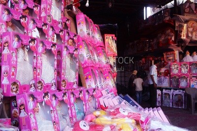 View of Mawlid dolls in the street, Egyptian Desserts of Prophet Muhammad&#39;s Birth Celebration