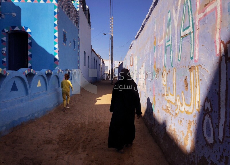 Street in the city of Aswan,Egypt