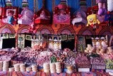 View of Collection of Arabian Sweet Candies with Nuts, Peanuts, Hazelnuts, and Pistachios in the Street, Egyptian Desserts of Prophet Muhammad&#39;s Birth Celebration