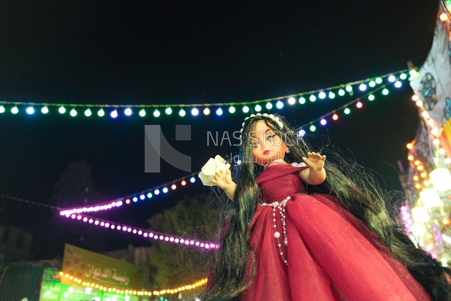 Close up of the Mawlid doll in the street, Egyptian Desserts of Prophet Muhammad&#39;s Birth Celebration