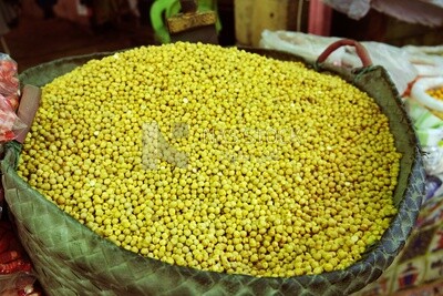 View of chickpeas in the street