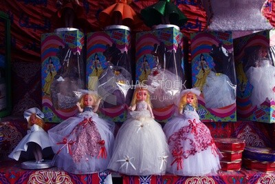 View of Mawlid dolls in the street, Egyptian Desserts of Prophet Muhammad&#39;s Birth Celebration