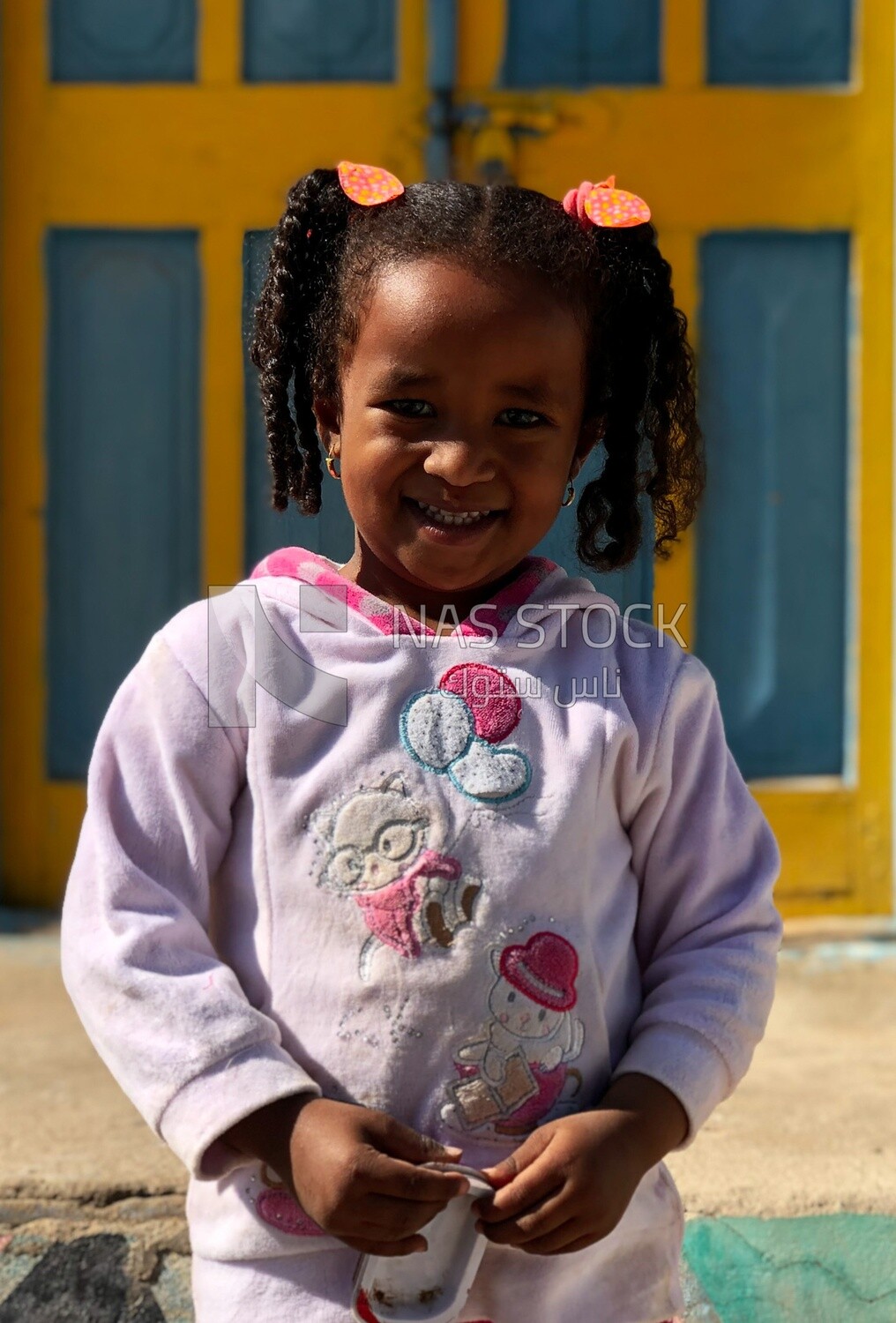 Beautiful Nubian girl with brown skin, Nubia, Egypt