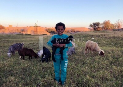 Cute child with brown skin ,Aswan, Egypt