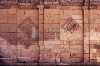 Exterior wall of Al-Hakim mosque ,Cairo, Egypt