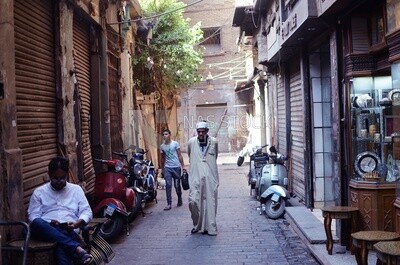 One of the lanes of Al-Moez Lidin Allah Street, Egypt
