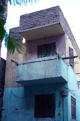 Two-storey house in one of the popular neighborhoods in Cairo,, Egypt