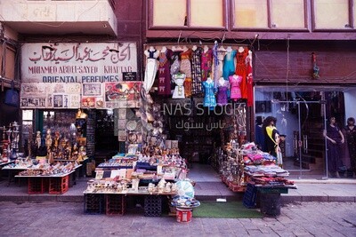 Large bazaar in Khan El-Khalili market
