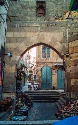 Khan al-Khalili famous bazaar and souk