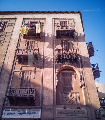 Traditional old buildings in Al-Azhar Street
