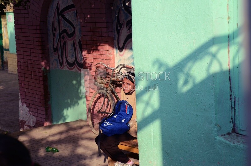Girl in school uniform, Cairo, Egypt