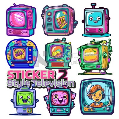 Stickers of old TV