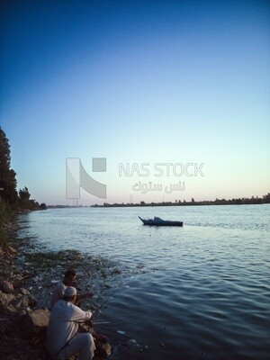 View of the river during the sunset