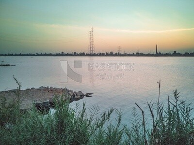 View of the river during the sunset