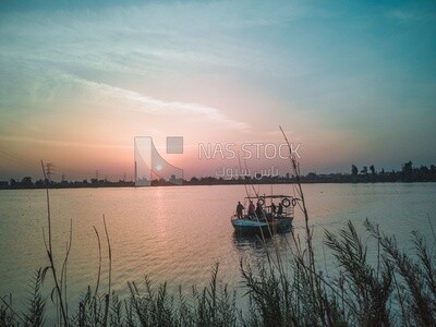 View of the river during the sunset