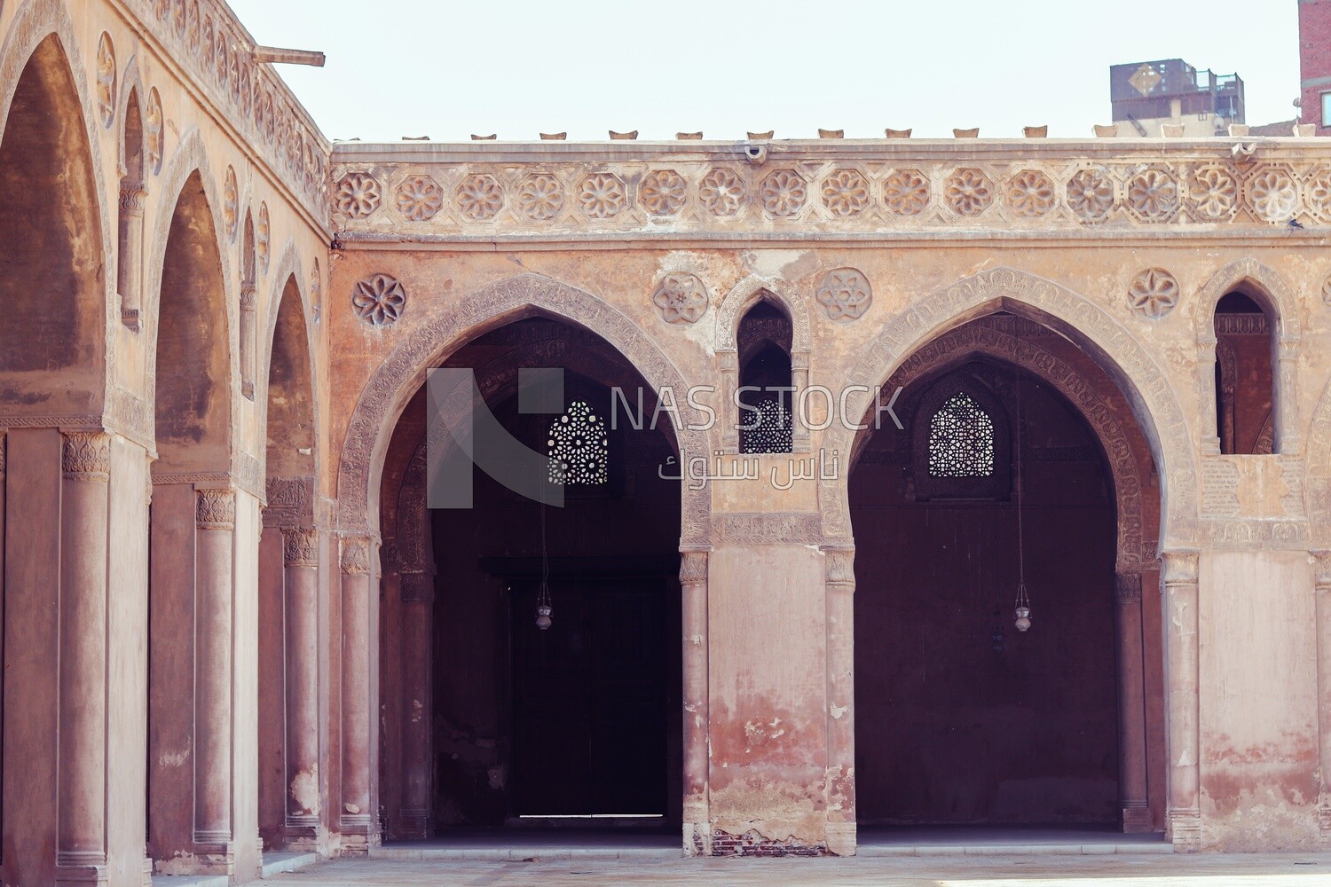 Arches of Ahmad ibn tulun mosque in Cairo, Tourism in Egypt, Famous landmarks in Egypt