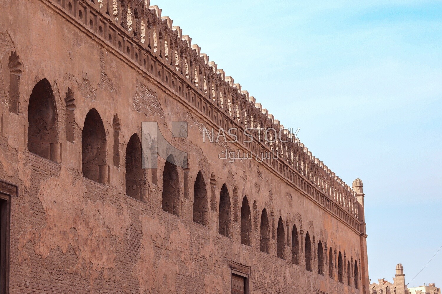 View of the wall of Ahmad ibn tulun mosque in Cairo, Tourism in Egypt, Famous landmarks in Egypt