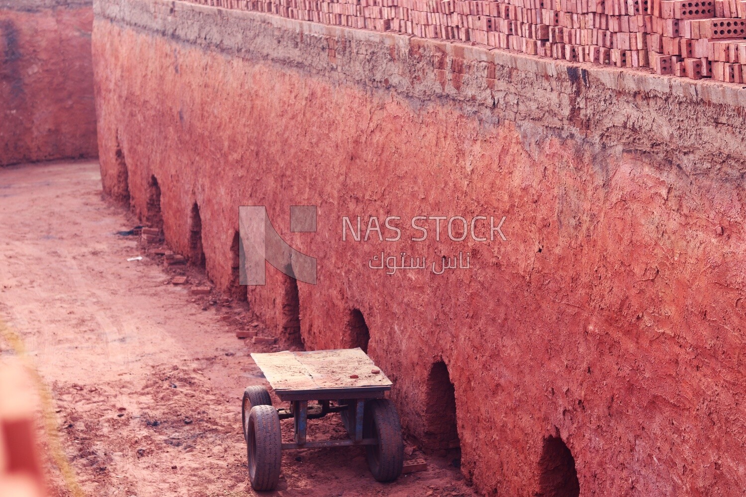 Cart in brick factory, brick industry