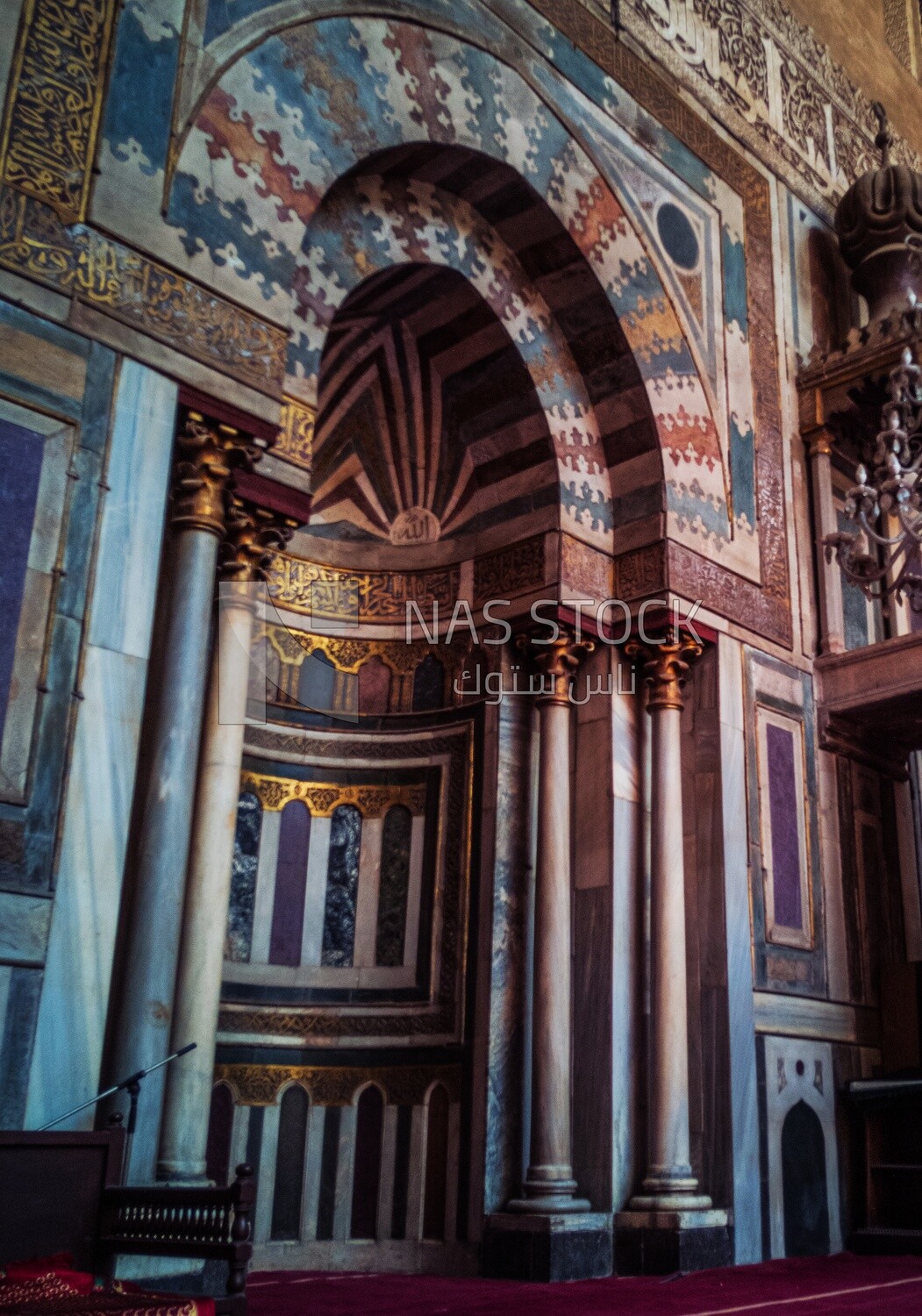 Mihrab of The mosque-Madrasa of Sultan Hassan, Sultan Hasan complex, tourism in Egypt