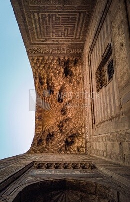 Ceiling of The mosque-Madrasa of Sultan Hassan, Sultan Hasan complex, tourism in Egypt
