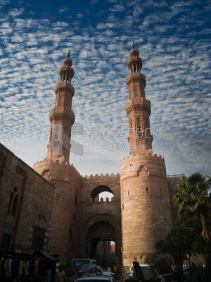 The medieval Gates of Bab Zuweila, Tourism in Egypt, famous landmarks in Egypt