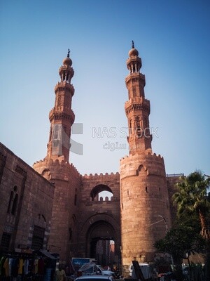 The medieval Gates of Bab Zuweila, Tourism in Egypt, famous landmarks in Egypt