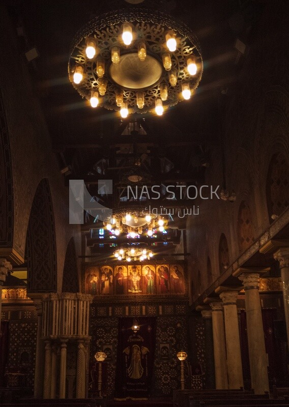 View from inside the hanging church, History, Tourism in Egypt