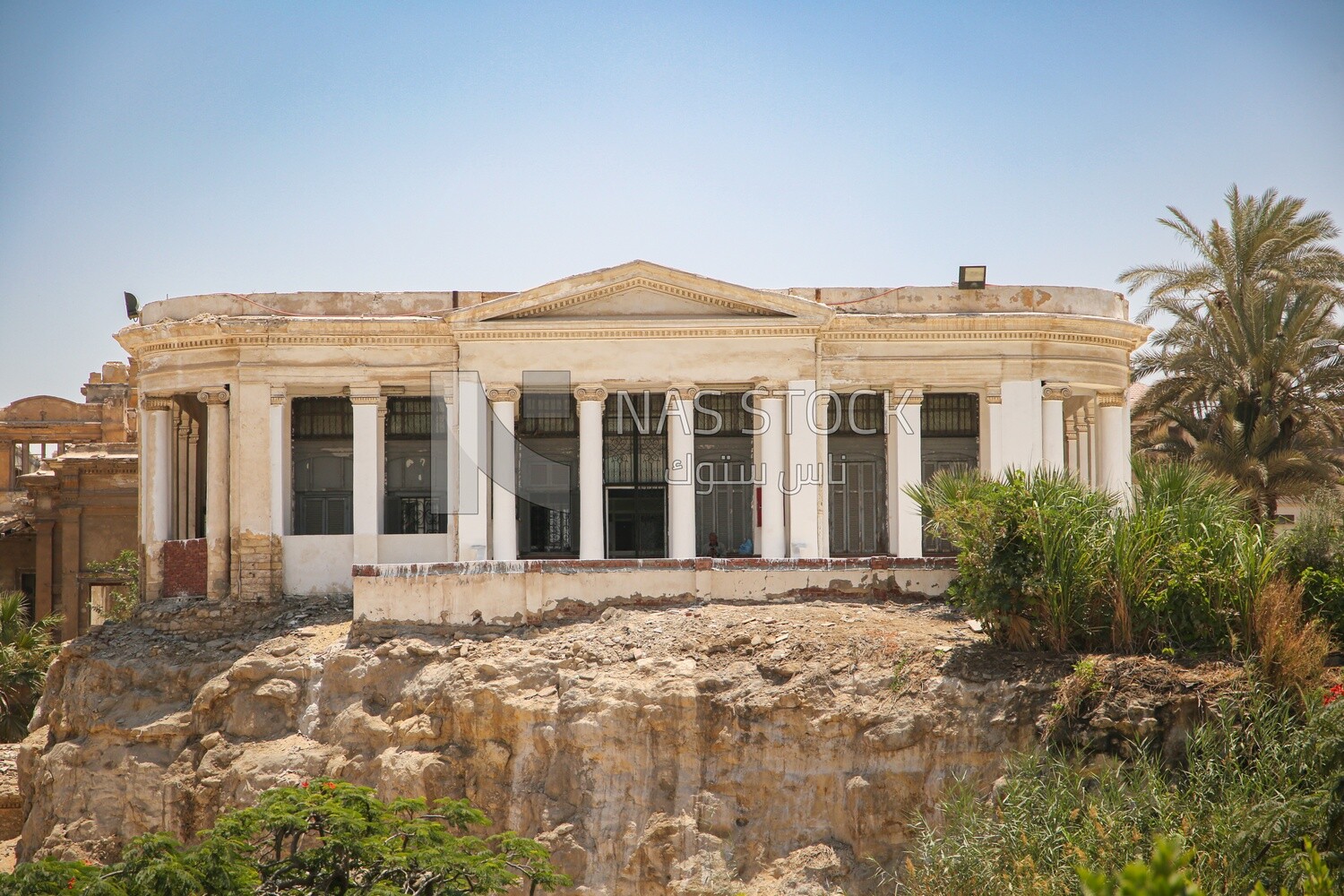 Temple in a Japanese garden in Egypt, nature