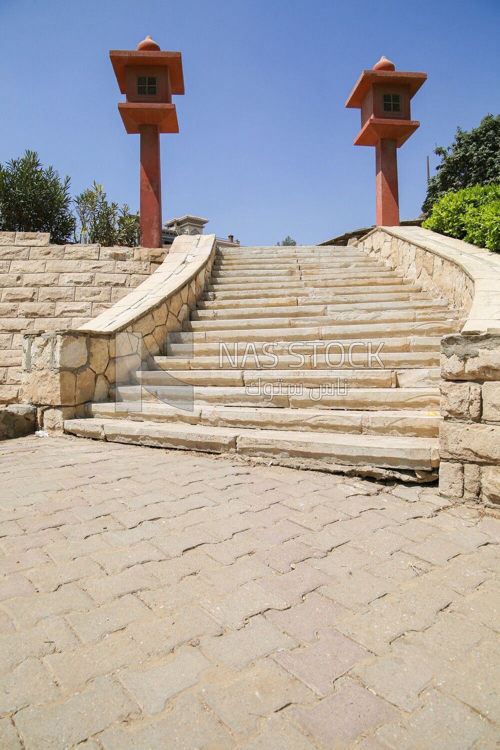 View of the Stairs on the Japanese garden, Nature