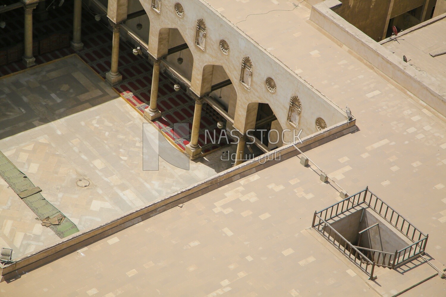 View of a mosque of al-salih tala&#39;i from the top, Tourism in egypt