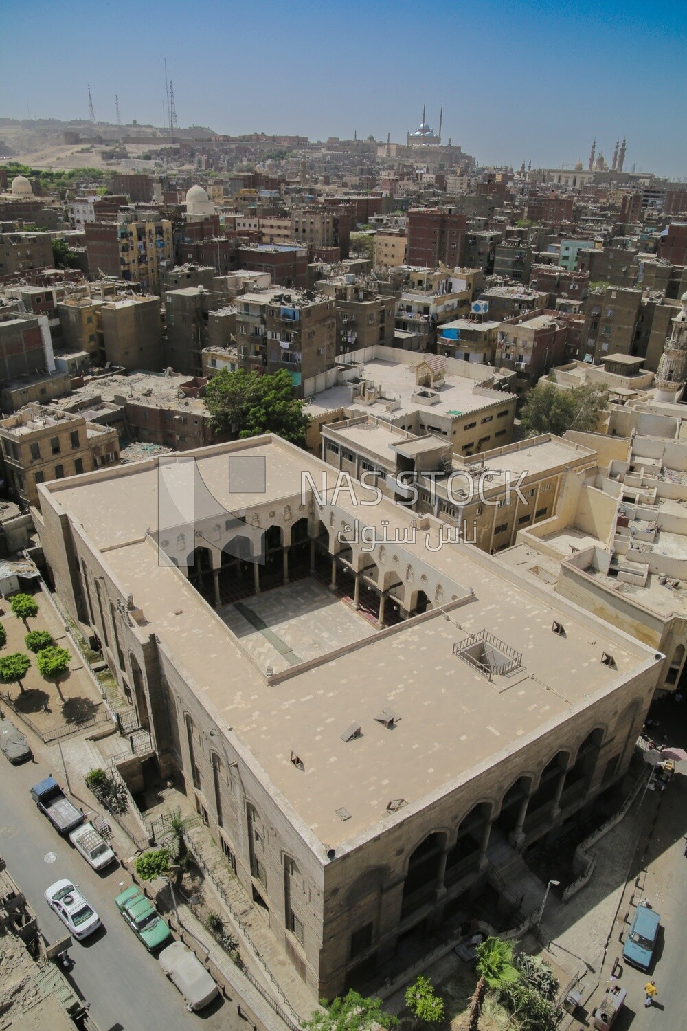 View of a mosque of al-salih tala&#39;i from the top, Tourism in egypt