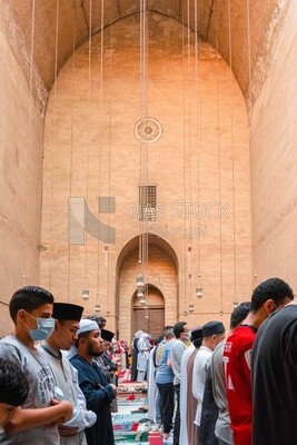 People praying in the mosque