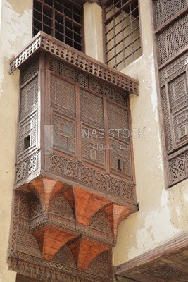 One of the mashrabiya windows at El Sehemy house, History, Tourism in Egypt