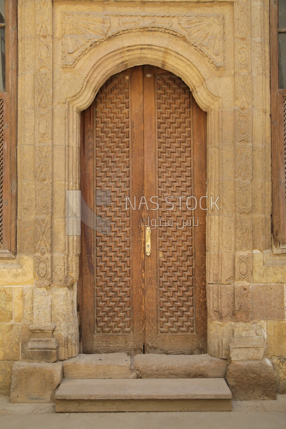 View of Wooden ornate door, History, Tourism in Egypt