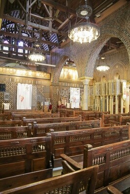 View from inside the hanging church, History, Tourism in Egypt