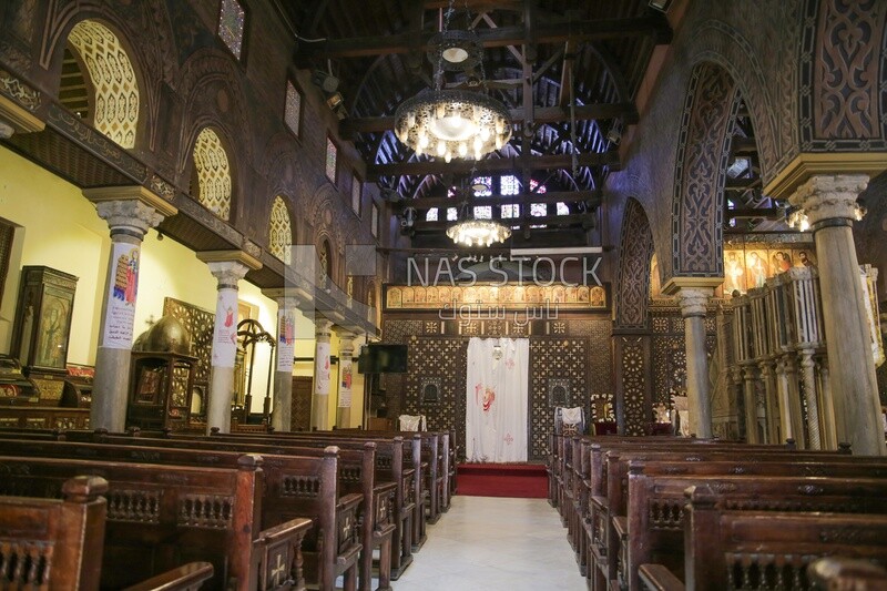 View from inside the hanging church, History, Tourism in Egypt