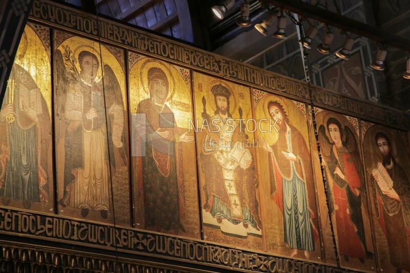 Icon panel above the iconostasis of the hanging church, History, Tourism in Egypt