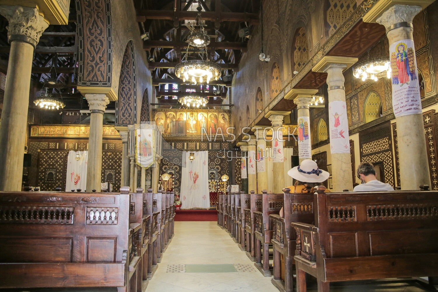 View from inside the hanging church, History, Tourism in Egypt
