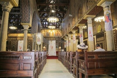 View from inside the hanging church, History, Tourism in Egypt